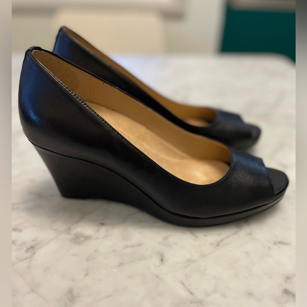 Naturalizer, Black Wedge shoes, Size US 7.5M. Great condition, barely worn.